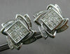 ESTATE X LARGE 3.6CT BAGUETTE & PRINCESS DIAMOND 14K WHITE GOLD CLIP ON EARRINGS