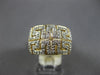 ESTATE WIDE .18CT DIAMOND 14KT YELLOW GOLD CLASSIC GREEK DESIGN ANNIVERSARY RING