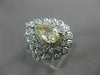 ESTATE LARGE 2.13CT WHITE & FANCY YELLOW DIAMOND 14K 2 TONE GOLD ENGAGEMENT RING