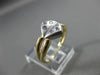 ESTATE WIDE DIAMOND 14KT WHITE & YELLOW GOLD 6 STONE ETOILE SQUARE RING #21399