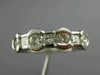 ESTATE 1.20CT DIAMOND 14KT WHITE GOLD 7 STONE SEMI BEZEL ANNIVERSARY RING #22471