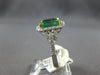 LARGE 4.65CT DIAMOND & AAA COLOMBIAN EMERALD 18KT 2 TONE GOLD 3D ENGAGEMENT RING