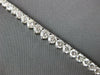 14.94CT DIAMOND 18KT WHITE GOLD THREE PRONG ETERNITY GRADUATING TENNIS NECKLACE