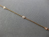 ESTATE LONG .21CT ROUND DIAMOND 14KT ROSE GOLD 3D CLASSIC BY THE YARD BRACELET
