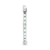 1.09CT DIAMOND & AAA TSAVORITE 14KT WHITE GOLD INSIDE OUT HOOP HANGING EARRINGS