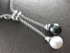 LARGE .30CT DIAMOND & AAA SOUTH SEA & TAHITIAN PEARL 18K WHITE GOLD FUN NECKLACE