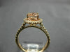 ESTATE WIDE 1.15CT DIAMOND & AAA MORGANITE 14K ROSE GOLD 3D HALO ENGAGEMENT RING