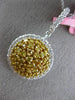 ESTATE LARGE 1.27CT WHITE & FANCY YELLOW DIAMOND 18K 2 TONE GOLD CLUSTER PENDANT