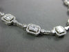 WIDE 5.5CT DIAMOND 18K WHITE GOLD ROUND & BAGUETTE SEMI ETERNITY TENNIS NECKLACE