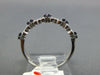 ESTATE .40CT DIAMOND & AAA SAPPHIRE 14KT WHITE GOLD FLOWER BUTTERFLY LOVE RING