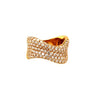 LARGE 2.19CT DIAMOND 18KT YELLOW GOLD 3D MULTI ROW DOUBLE SWIRL ANNIVERSARY RING