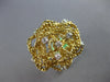 ESTATE LARGE .23CT DIAMOND 18KT YELLOW GOLD 3D CLASSIC ETOILE FLOWER ROSE RING