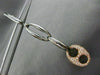 ESTATE .85CT DIAMOND 14KT ROSE BLACK GOLD ELONGATED LOVE KNOT LEVERBACK EARRINGS