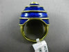ANTIQUE .58CT OLD MINE DIAMOND & BLUE ENAMEL 18K YELLOW GOLD SOLITAIRE RING 1992