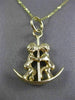 ESTATE 14KT YELLOW GOLD 3D LOVE SEE SAW PENDANT & CHAIN PERFECT GIFT!  #23812