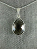 ESTATE 4.0CT AAA SMOKEY TOPAZ 14K WHITE GOLD 3D CLASSIC BEZEL PEAR SHAPE PENDANT