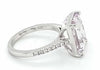 LARGE 7.57CT DIAMOND & AAA KUNZITE 18KT WHITE GOLD PRINCESS & ROUND CLASSIC RING