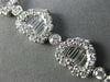 ESTATE LARGE 10.34CT ROUND BAGUETTE DIAMOND 18K WHITE GOLD HEART TENNIS BRACELET