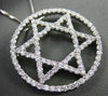 ESTATE EXTRA LARGE 2.68CT DIAMOND 14KT WHITE GOLD STAR OF DAVID PENDANT #ELV15