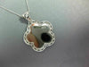 ESTATE 14KT WHITE GOLD 3D CLASSIC FLOWER WITH STAR PENDANT #1640