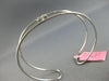 WIDE .57CT DIAMOND 18K WHITE GOLD ROUND & BAGUETTE FLEXIBLE CUFF BANGLE BRACELET