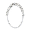 LARGE 2.10CT DIAMOND 18KT WHITE GOLD 3D ROUND & BAGUETTE 3 ROW ANNIVERSARY RING