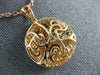 ESTATE LARGE 1.62CT DIAMOND 18KT ROSE GOLD 3D CIRCULAR OPEN FILIGREE PENDANT