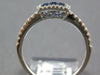 ESTATE .74CT DIAMOND & AAA SAPPHIRE 18KT WHITE GOLD PRINCESS & ROUND SQUARE RING