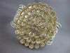 MASSIVE 13.22CT DIAMOND 14K 2 TONE GOLD 3D FLOWER CUFF COCKTAIL BANGLE BRACELET