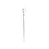 LARGE .50CT DIAMOND 14KT WHITE GOLD 3D CLASSIC INSIDE OUT HOOP HANGING EARRINGS