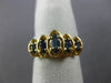 ANTIQUE 1.60CT SAPPHIRE 14KT YELLOW GOLD GRADUATING MARQUISE PYRAMID RING #22654