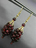 ANTIQUE AAA GARNET 14KT YELLOW GOLD CLASSIC GRAPE CLUSTER HANGING EARRINGS 22070