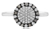 .37CT WHITE & CHOCOLATE FANCY DIAMOND 14K WHITE & BLACK GOLD 3D FLOWER LOVE RING