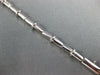 ANTIQUE 1.55CT DIAMOND 14KT WHITE GOLD BEZEL LINK TENNIS BRACELET 7.25 INCH #116