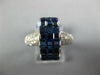 5.02CT DIAMOND &AAA SAPPHIRE 18K WHITE GOLD ROUND &PRINCESS INVISIBLE CROWN RING