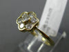 ESTATE .51CT DIAMOND 14KT YELLOW GOLD 3D CLASSIC FLOWER PROMISE ENGAGEMENT RING