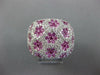 EXTRA LARGE 4.11CT DIAMOND & AAA PINK SAPPHIRE 18KT WHITE GOLD MULTI FLOWER RING