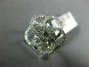 ESTATE LARGE 1.35CT DIAMOND 14KT WHITE GOLD 3D FLOWER CLUSTER INVISIBLE FUN RING