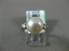 ESTATE .16CT DIAMOND & AAA SOUTH SEA PEARL 18KT WHITE GOLD 3D ENGAGEMENT RING