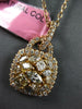 LARGE 1.61CT MULTI COLOR DIAMOND 18KT ROSE GOLD LOCK TO YOUR HEART FUN PENDANT