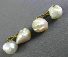ANTIQUE LARGE PEARLS 14KT YELLOW GOLD CLASSIC BAROQUE DOUBLE SIDED CUFFLINK