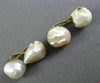 ANTIQUE LARGE PEARLS 14KT YELLOW GOLD CLASSIC BAROQUE DOUBLE SIDED CUFFLINK