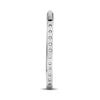 ESTATE 1.0CT DIAMOND 14KT WHITE GOLD 3D CLASSIC INSIDE OUT HOOP HANGING EARRINGS