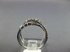 .68CT DIAMOND 14KT WHITE GOLD 3D ROUND & BAGUETTE MULTI ROW CRISS CROSS FUN RING