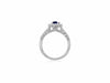 ESTATE 4.13CT DIAMOND & AAA TANZANITE 14K WHITE GOLD 3D CLASSIC ENGAGEMENT RING