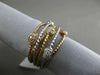 ESTATE WIDE .24CT DIAMOND 18KT TRI COLOR GOLD 3D MULTI ROW CRISS CROSS OVAL RING