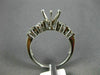 ESTATE .35CT DIAMOND 14K WHITE GOLD 3D FLOWER SEMI MOUNT ENGAGEMENT RING #14193