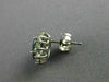 ESTATE 2.36CT DIAMOND & AAA SAPPHIRE 14KT WHITE GOLD FLOWER STUD EARRINGS #26438