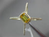 ESTATE LARGE .81CT DIAMOND & AAA YELLOW SAPPHIRE 14KT YELLOW GOLD HALO FUN RING