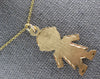 ESTATE LARGE 14KT YELLOW GOLD CLASSIC ENGRAVABLE BABY BOY CHARM PENDANT #27422